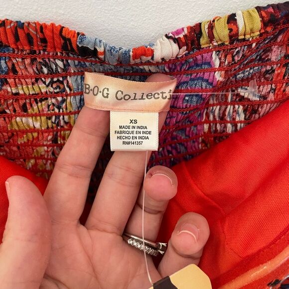 New! BOG Collective Strapless Floral Jumpsuit Romper, Tropical Flowy size XS - Picture 6 of 9